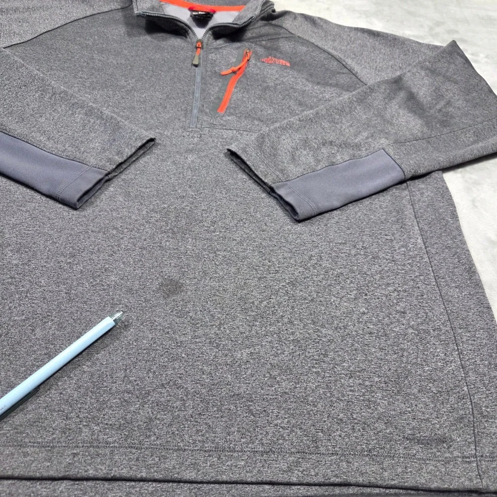 The North Face‎ Mens XXL Quarter Zip Pullover Heather Grey Outdoors Hiking Gorp